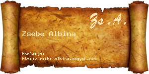 Zsebe Albina névjegykártya